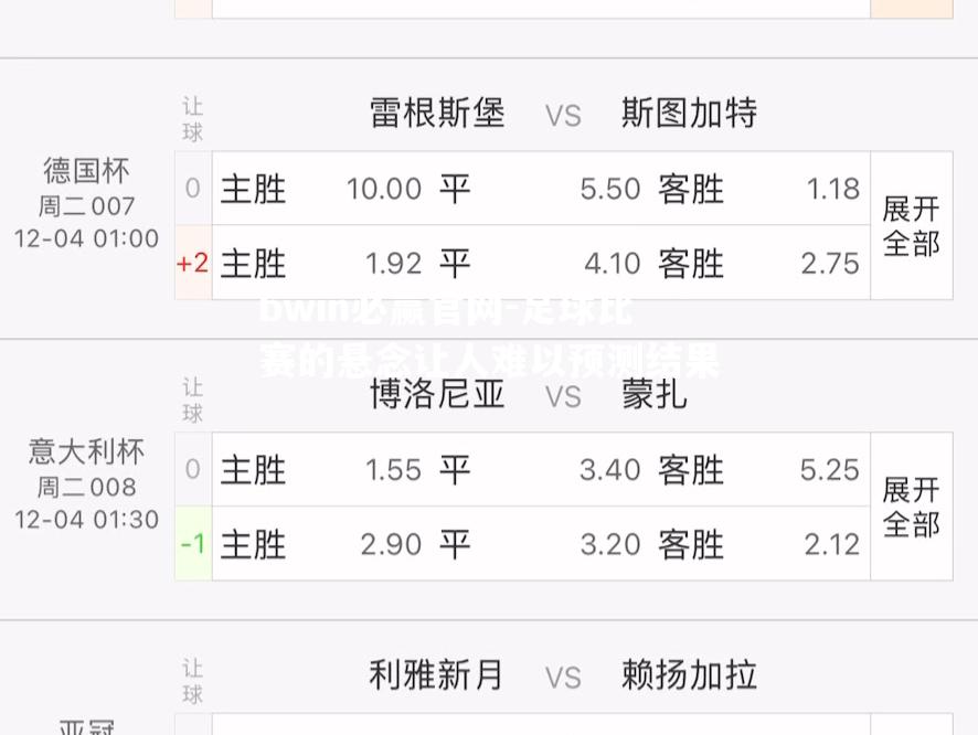 足球比赛的悬念让人难以预测结果